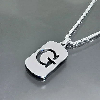 Cutout Initial Letter Necklace