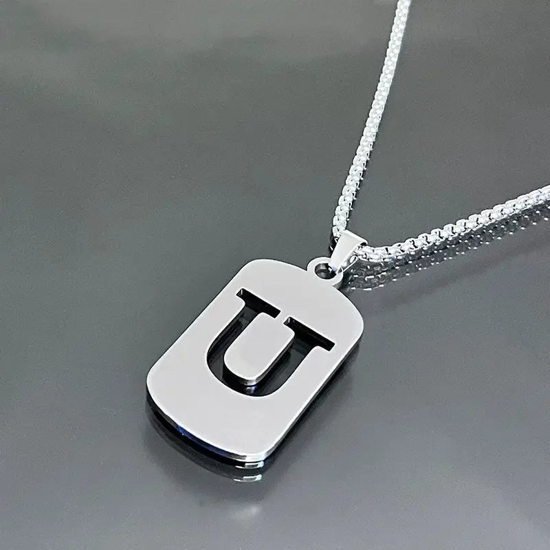 Cutout Initial Letter Necklace