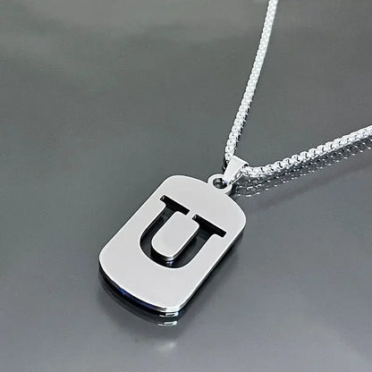 Cutout Initial Letter Necklace