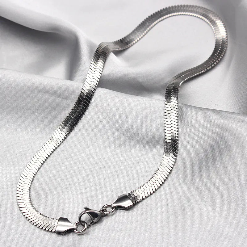 Stainless Steel Blade Chain Necklace for Men and Women