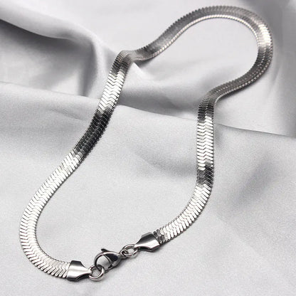 Stainless Steel Blade Chain Necklace for Men and Women