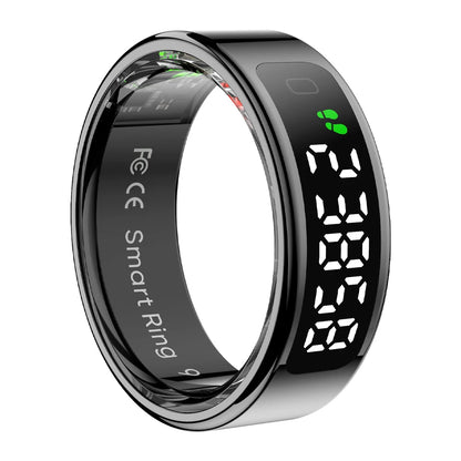 SMART HEALTH MONITOR RING WITH DISPLAY | SMART ACCESSORY WITH TOUCH SCREEN, WIRELESS CHARGING, HEART RATE & SLEEP TRACKING, 5ATM WATERPROOF DESIGN AND ULTRA-LIGHT COMFORT FIT
