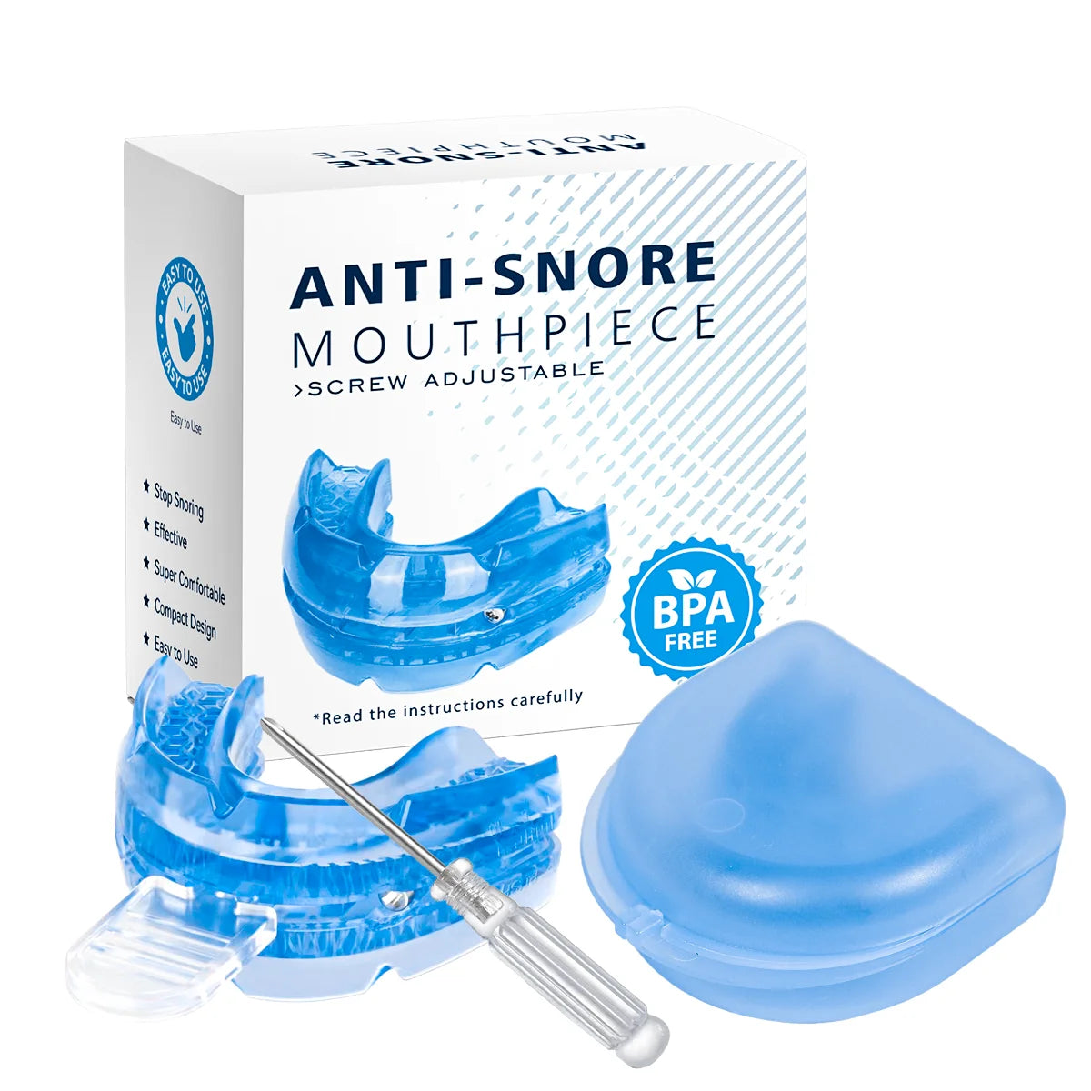 Anti Snoring Mouth Guard Improve Sleeping Adjustable Snoring Mouth Guard Anti-Apnea Teeth Bruxism Stop Snoring Device Mouthpiece