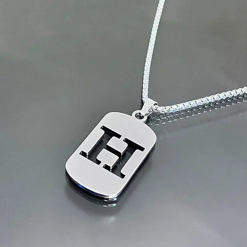 Cutout Initial Letter Necklace