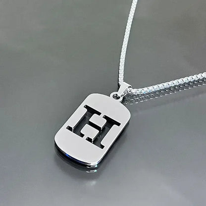 Cutout Initial Letter Necklace