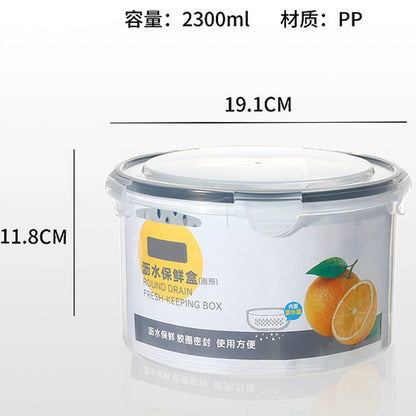 Clear Fresh-Keeper Box – Drain Basket for Veggies & Fruits!