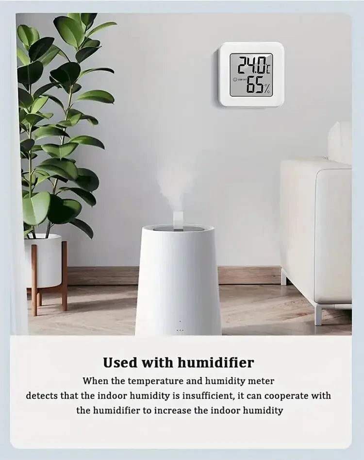 Indoor Mini Temperature & Humidity Meter – Digital Portable Thermometer & Hygrometer for Bedroom, Office & Home