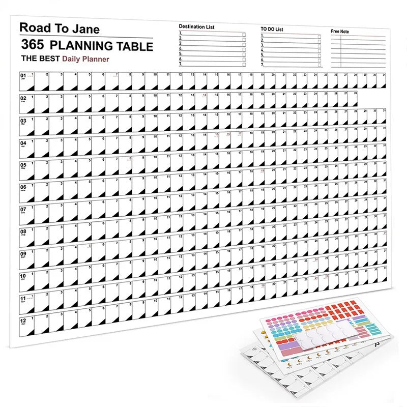 The Big A## Calendar Full-Year Wall Calendar – 2026 Dry-Erase – Includes 1 Marker &amp; 100 Labels – Lightweight, Easy to Hang Yearly Calendar – Year at a Glance – Plan Big Goals &amp; Adventures – Blue