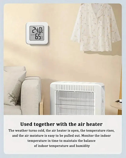 Indoor Mini Temperature & Humidity Meter – Digital Portable Thermometer & Hygrometer for Bedroom, Office & Home