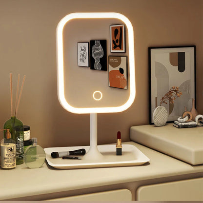 LED Vanity Mirror with Lights – 3-Color Touch Screen Makeup Mirror for Dressing Table