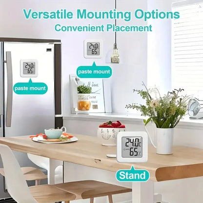 Indoor Mini Temperature & Humidity Meter – Digital Portable Thermometer & Hygrometer for Bedroom, Office & Home