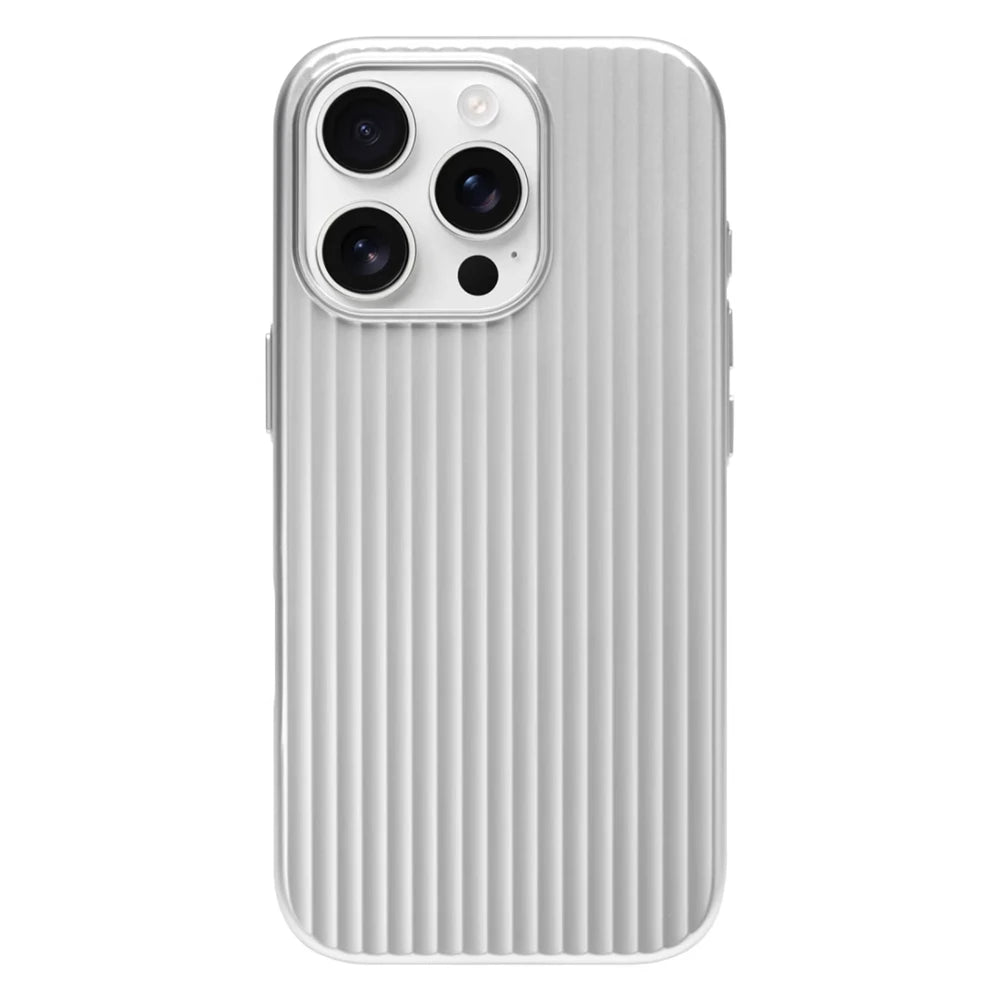 Luxury Stripes Metallic Paint Armor Case For iPhone 17 Air 16 15 14 13 Pro Max Shockproof Camera Protective Slim Matte PC Funda