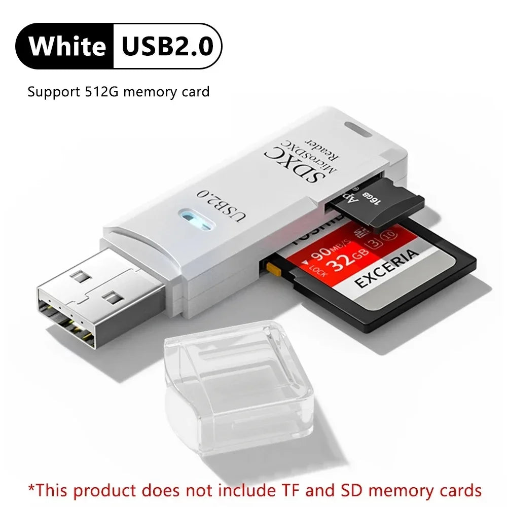 2 in 1 USB 3.0 Card Reader Micro TF sd card Reader usb adapter High Speed Cardreader TF Memory card For PC Laptop Accessories