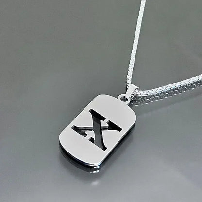Cutout Initial Letter Necklace