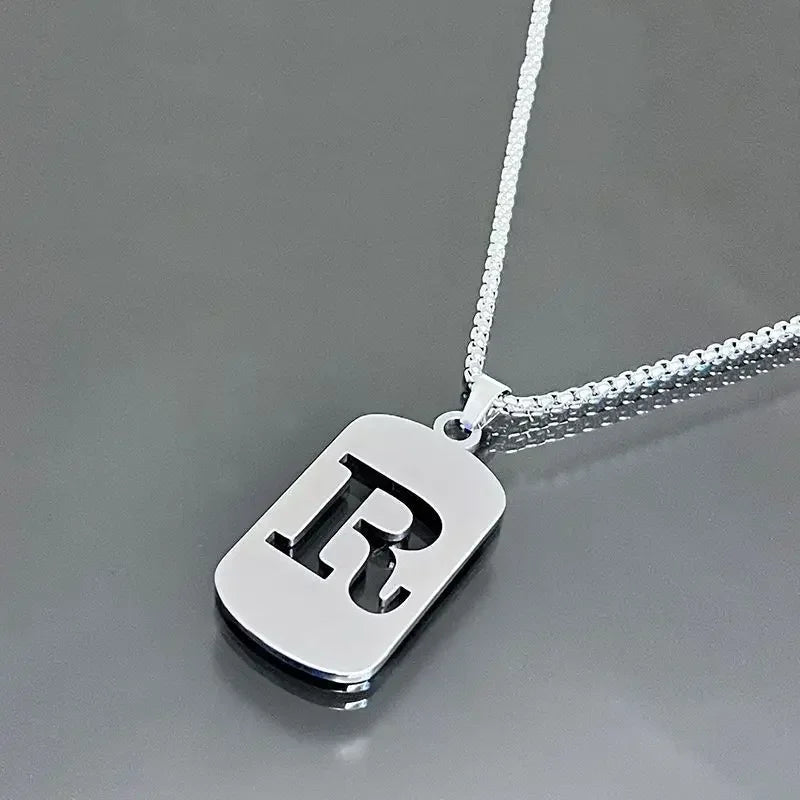Cutout Initial Letter Necklace