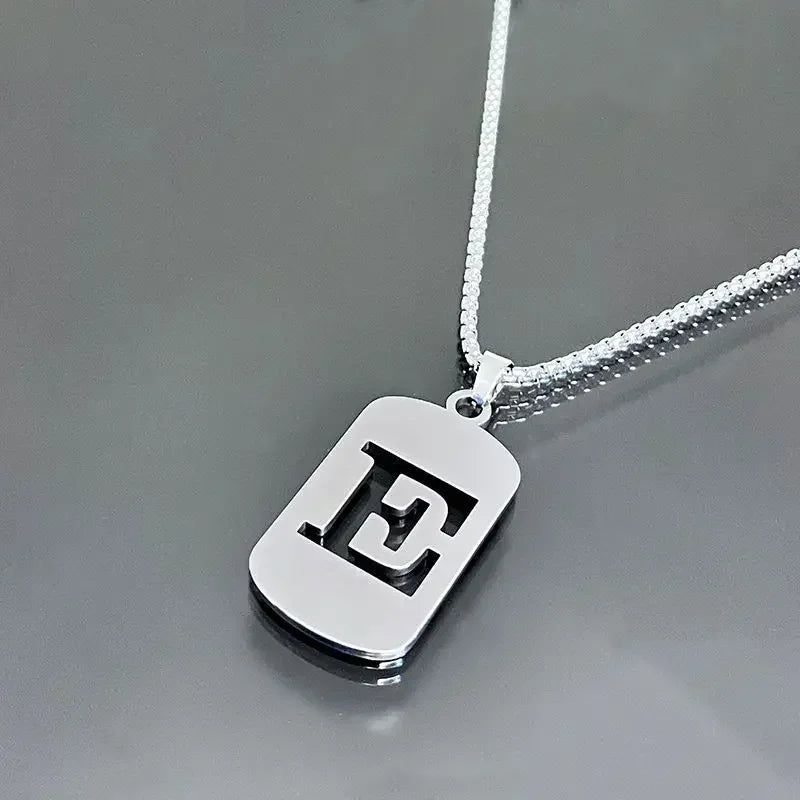 Cutout Initial Letter Necklace