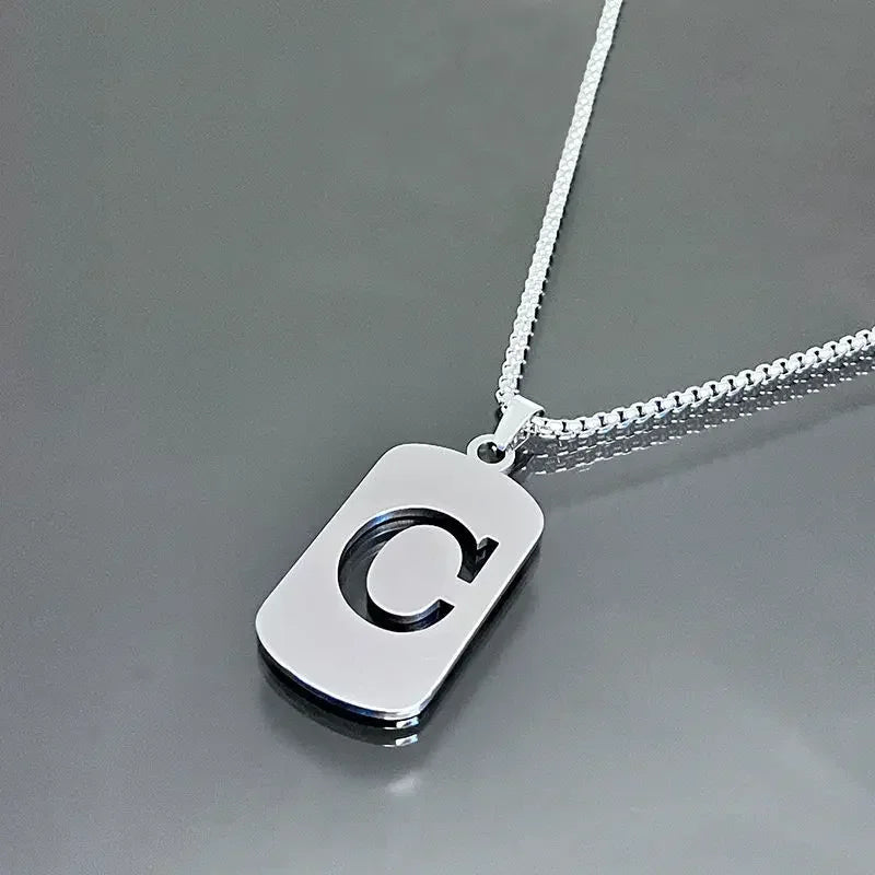 Cutout Initial Letter Necklace