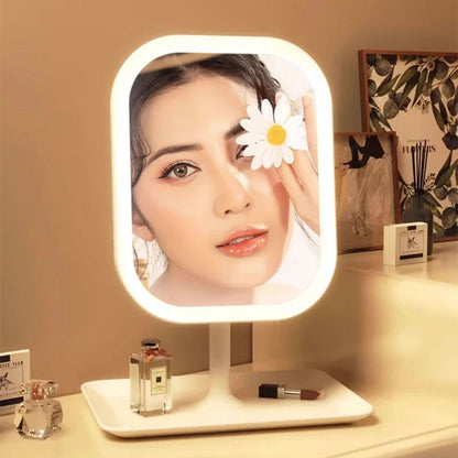 LED Vanity Mirror with Lights – 3-Color Touch Screen Makeup Mirror for Dressing Table