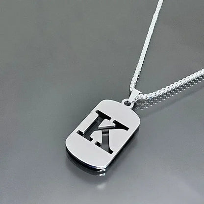 Cutout Initial Letter Necklace