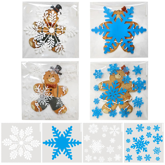 Christmas Self Sealing Cookie Bags: 100 Pcs 4x4 Inches Snowflake Cellophane Treat Bags for Gift Giving Clear Resealable Christmas Goodie Bags for Packaging Candy Cookies Treat Snacks and Favors