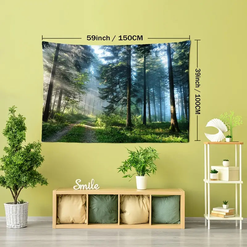 Misty Forest Tapestry Wall Hanging for Home Decor