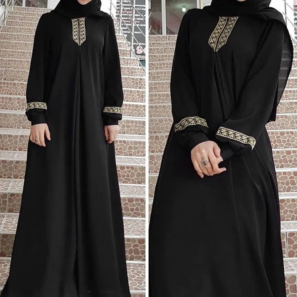 Long Muslim Hijab Dresses for Women - Dubai Abaya & Patchwork