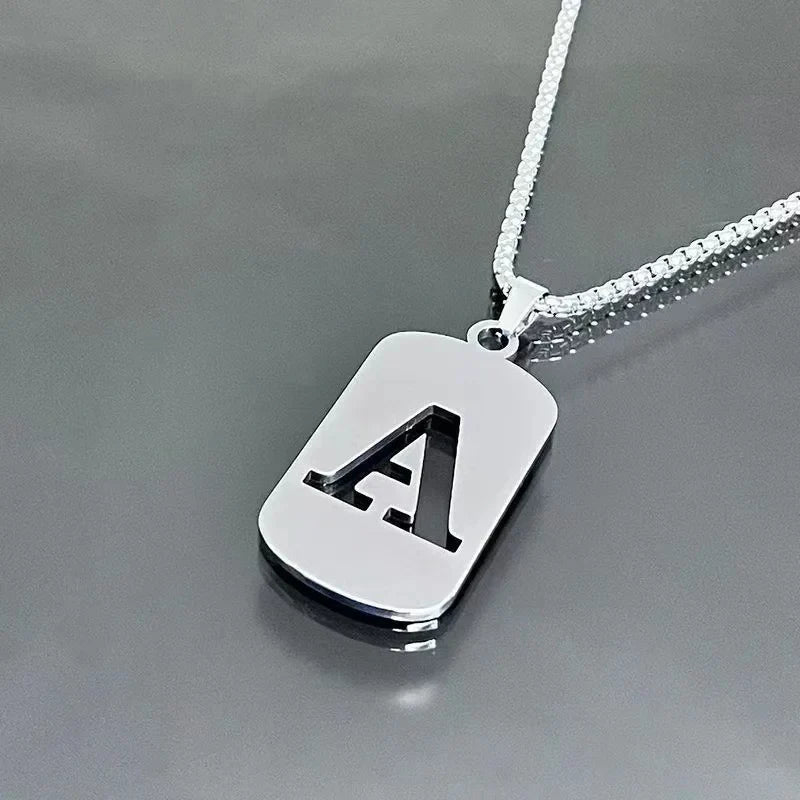 Cutout Initial Letter Necklace