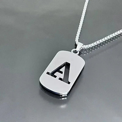 Cutout Initial Letter Necklace