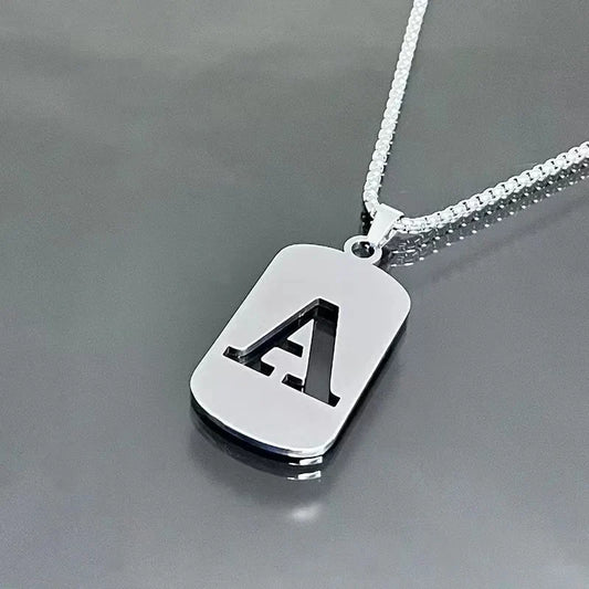 Cutout Initial Letter Necklace