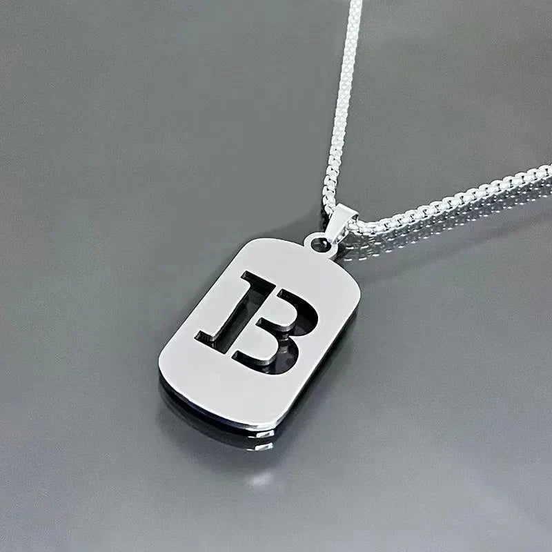 Cutout Initial Letter Necklace