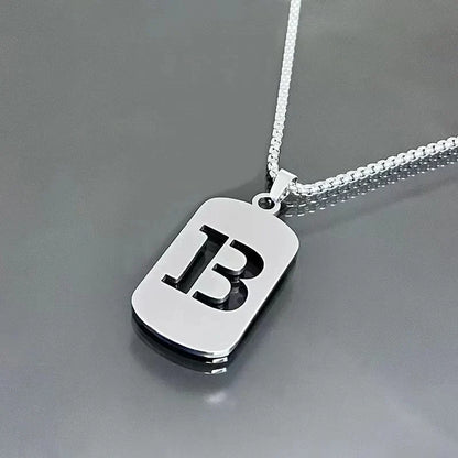 Cutout Initial Letter Necklace