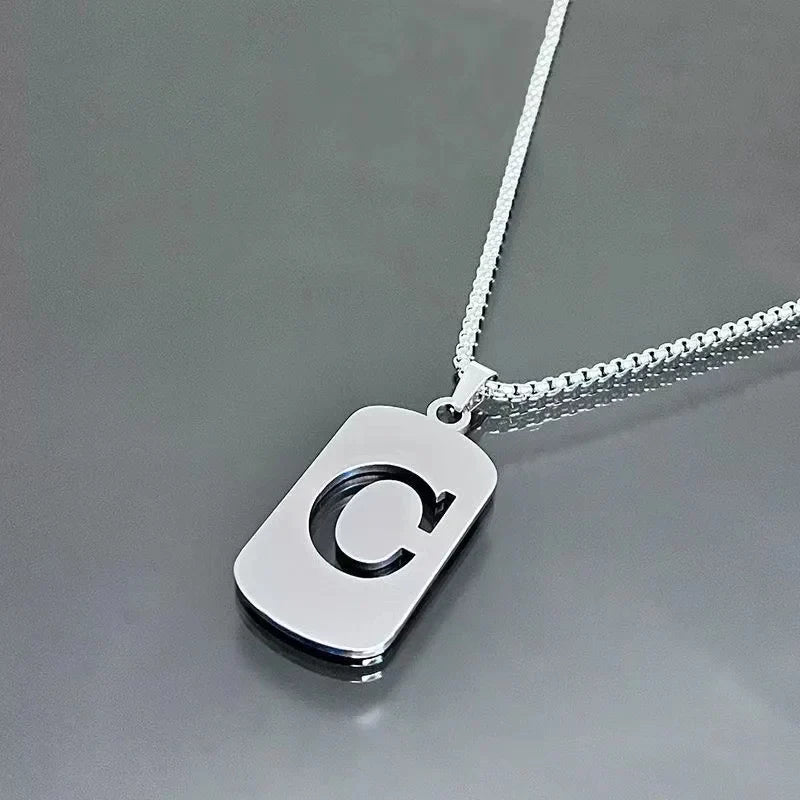 Cutout Initial Letter Necklace