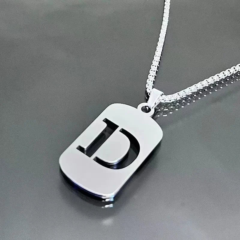 Cutout Initial Letter Necklace
