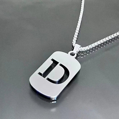 Cutout Initial Letter Necklace