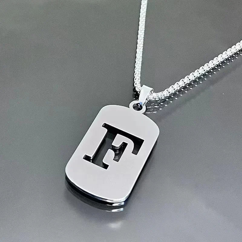 Cutout Initial Letter Necklace