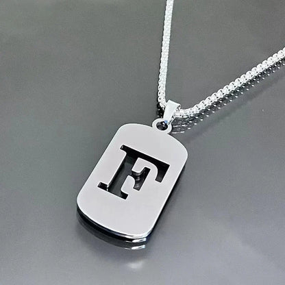 Cutout Initial Letter Necklace