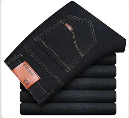 Men's Slim Straight-Leg Stretch Jeans Trousers
