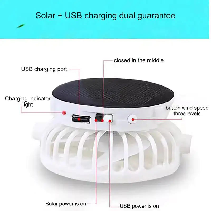 Breathable Sunhat with Solar Fan Outdoor Sun Protection Hat USB Rechargeable Fan Baseball Caps Summer Sunscreen Sunshade Hats