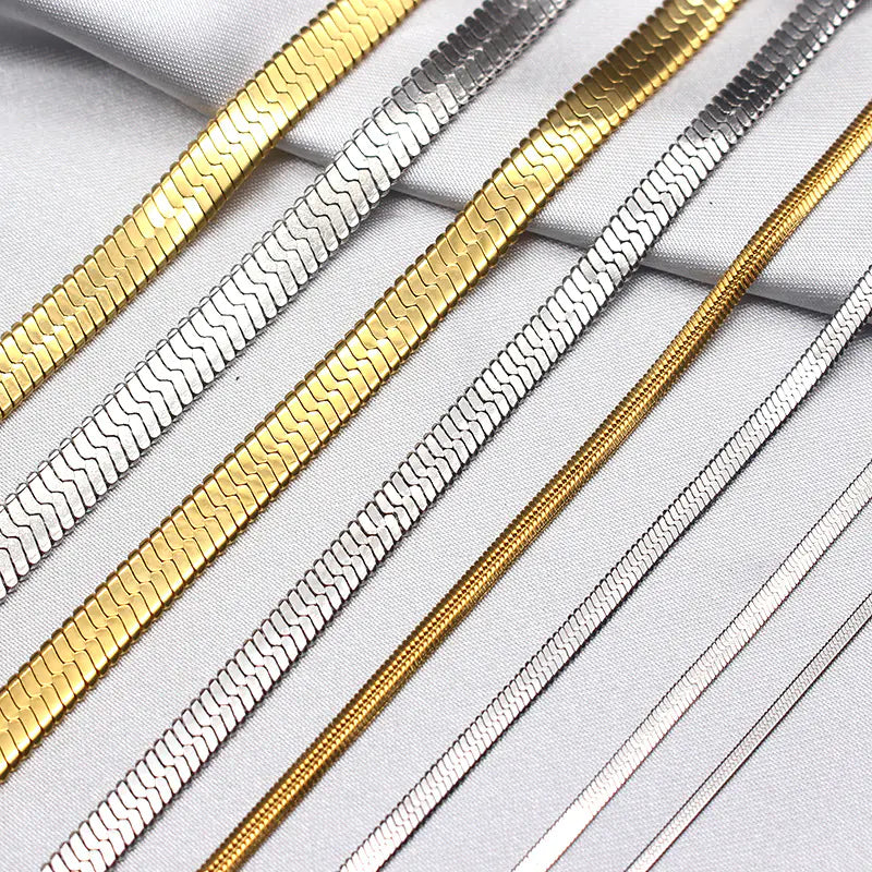 Stainless Steel Blade Chain Necklace for Men and Women