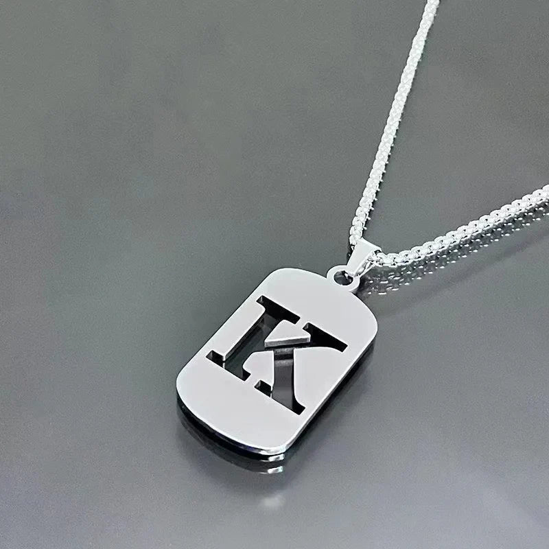 Cutout Initial Letter Necklace
