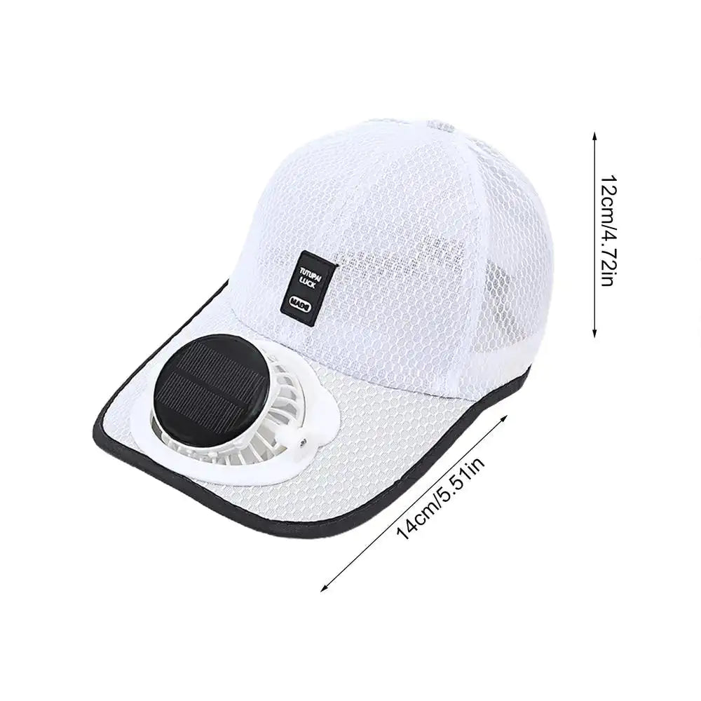 Breathable Sunhat with Solar Fan Outdoor Sun Protection Hat USB Rechargeable Fan Baseball Caps Summer Sunscreen Sunshade Hats