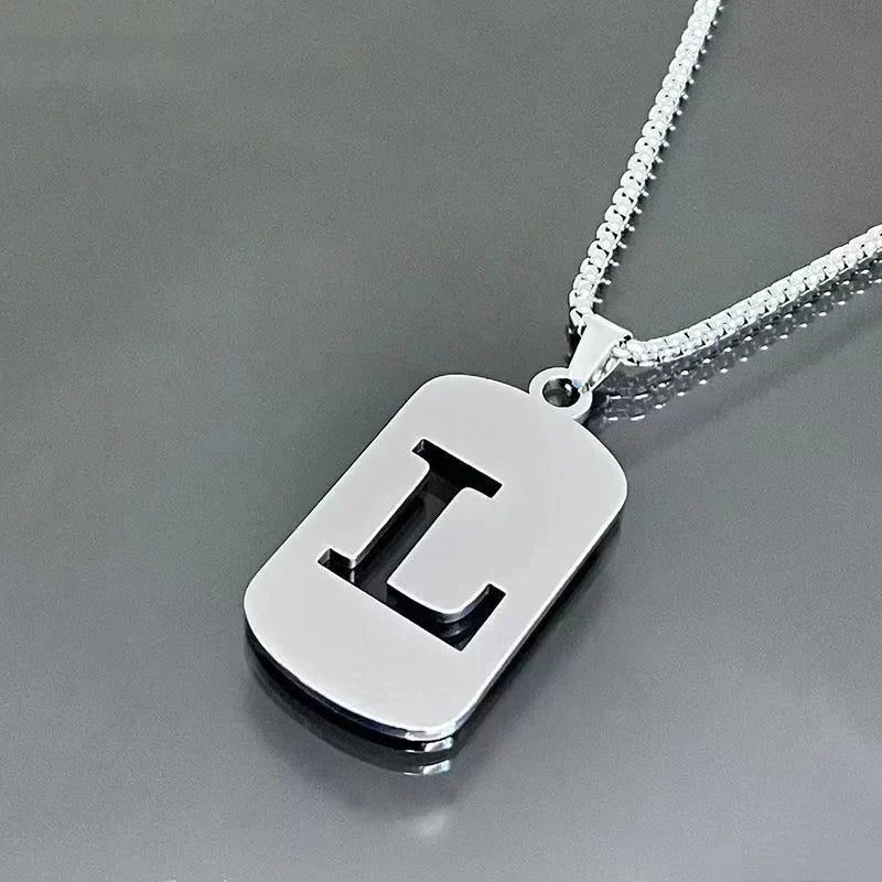 Cutout Initial Letter Necklace