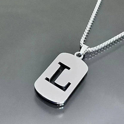 Cutout Initial Letter Necklace