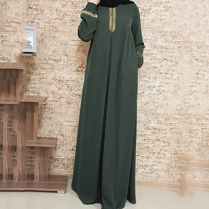 Long Muslim Hijab Dresses for Women - Dubai Abaya & Patchwork