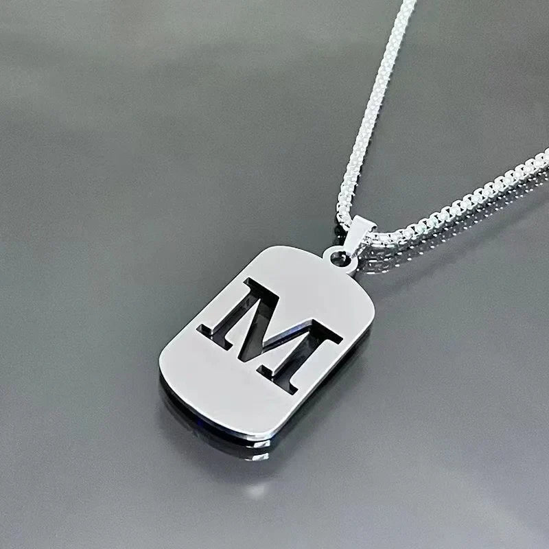 Cutout Initial Letter Necklace