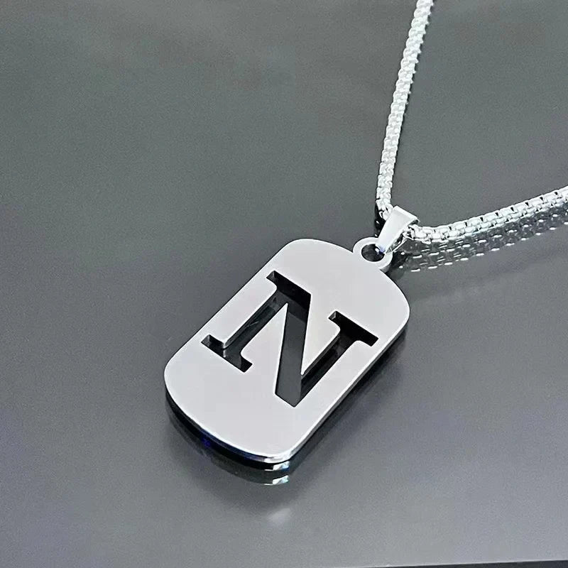 Cutout Initial Letter Necklace