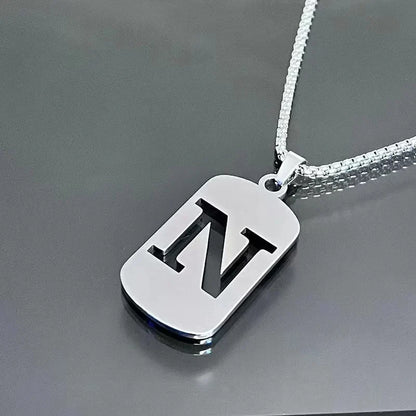 Cutout Initial Letter Necklace