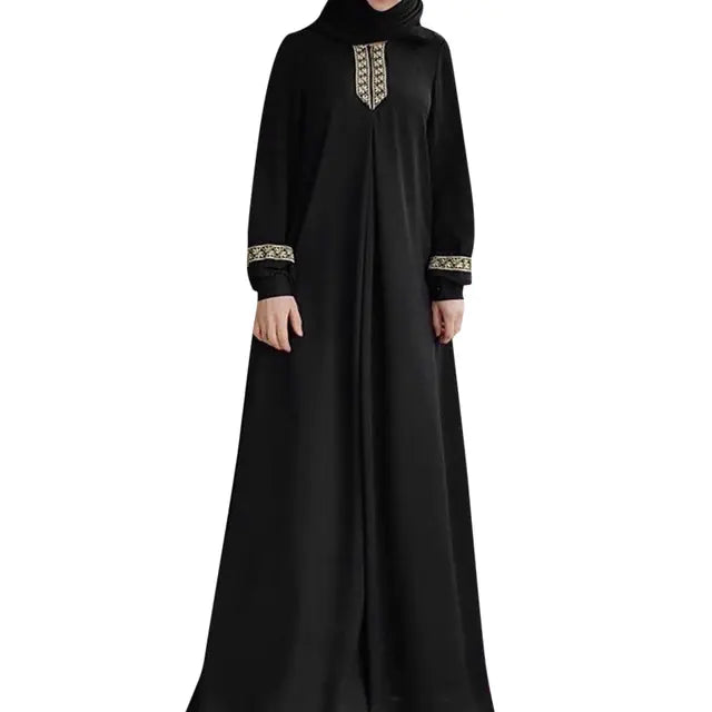 Long Muslim Hijab Dresses for Women - Dubai Abaya & Patchwork
