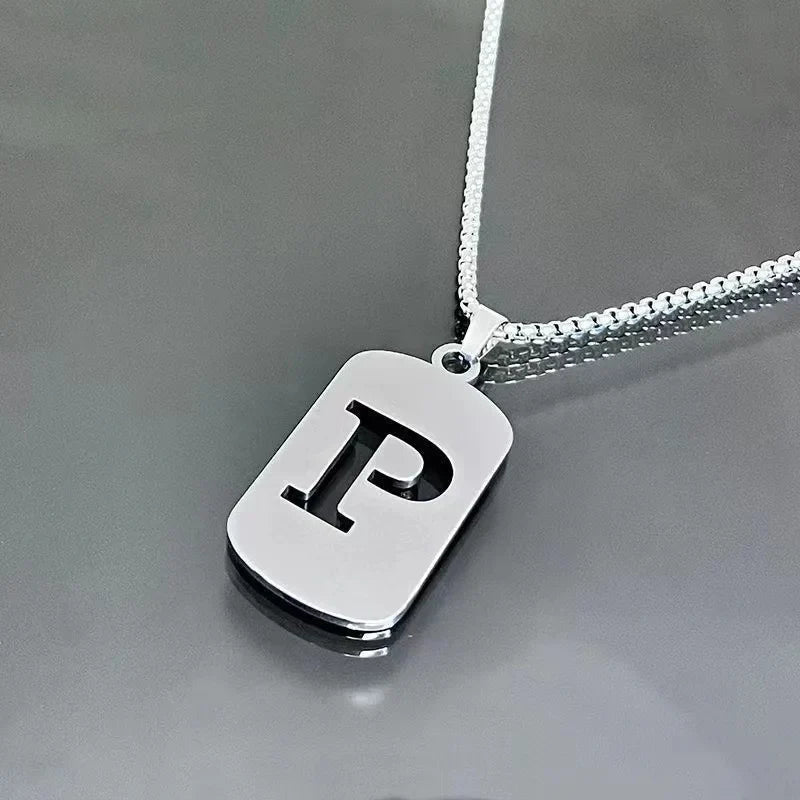 Cutout Initial Letter Necklace
