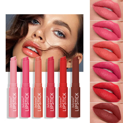 6 Colors Waterproof Velvet Matte Lipstick Set for Ladies